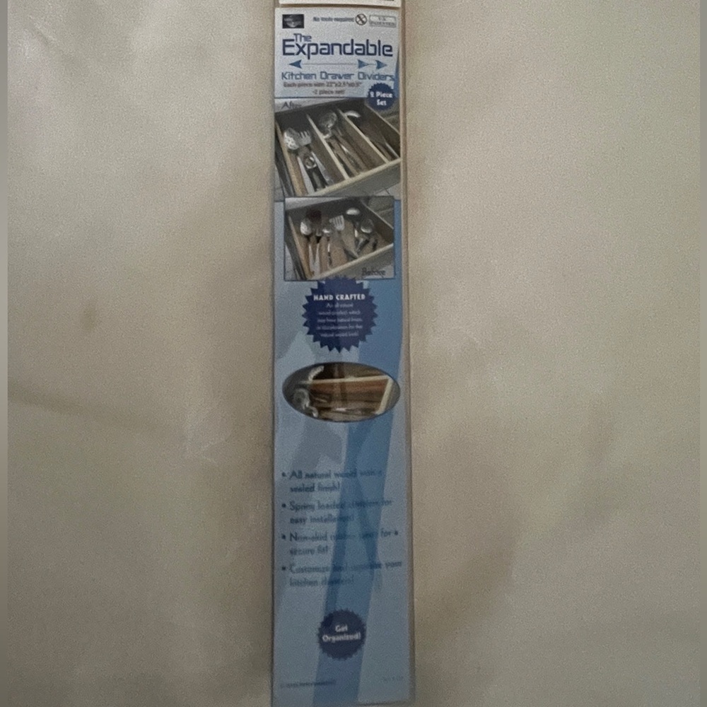 Kitchen Drawer Divider - Natural Wood